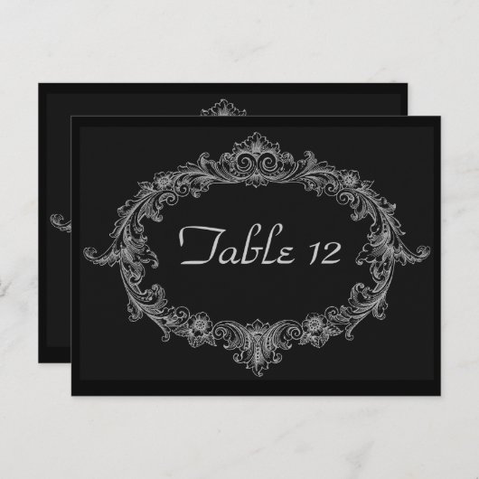 Tischnummer für Silberhochzeiten und Schwarze Hoch (Vorne/Hinten)