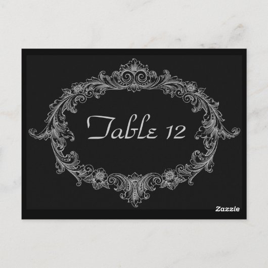 Tischnummer für Silberhochzeiten und Schwarze Hoch (Rückseite)