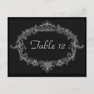 Tischnummer für Silberhochzeiten und Schwarze Hoch