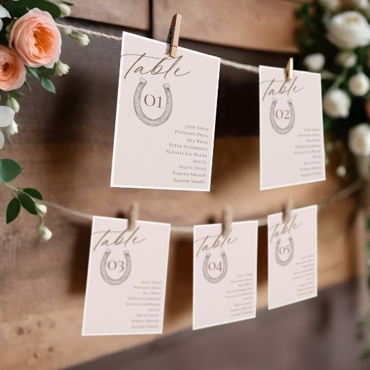 Tischnummer für Skripthufeisen