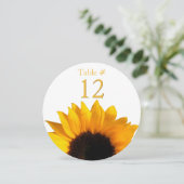 Tischnummer für Sonnenblumen (Stehend Vorderseite)