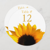 Tischnummer für Sonnenblumen (Vorne/Hinten)