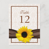 Tischnummer für Sonnenblumen (Vorderseite)
