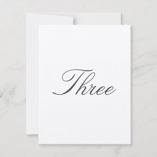 Tischnummer für traditionelle Hochzeiten (Vorderseite)