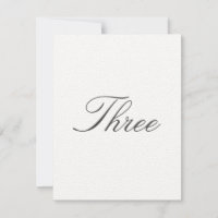 Tischnummer für traditionelle Hochzeiten