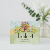 Tischnummer für verzauberte Waldhochzeit (Stehend Vorderseite)