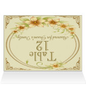 Tischnummer für Vintage Blumenrahmen (Innenansicht Horizontal (Oben))