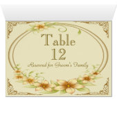 Tischnummer für Vintage Blumenrahmen (Innenansicht Horizontal (Unten))