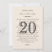 Tischnummer für Vintage Buchseiten (Vorderseite)