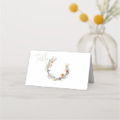 Tischnummer für Wildblume Platzkarte (Rückseite)