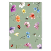 Tischnummer für Wildblumen-Lovebug-Baby-Party (Rückseite)