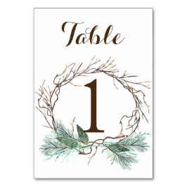 Tischnummer für Winterkreide