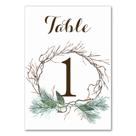 Tischnummer für Winterkreide (Vorderseite)