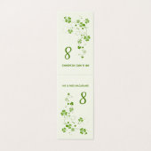 Tischnummer für Wirbles Kleeblatt in Irland Visitenkarten (Außenseite Aufgefaltet)