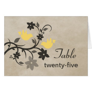 Tischnummer Gelbe Blumenkohl