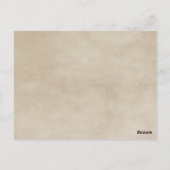 Tischnummer Gelbe Blütenblätter Postkarte (Rückseite)