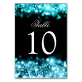Tischnummer glänzend türkis (Vorderseite)
