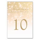 Tischnummer Gold Bokeh Sparkights (Vorderseite)