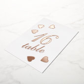 Tischnummer Gold gepresste Herzklopfen (Gedreht)