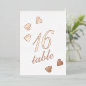 Tischnummer Gold gepresste Herzklopfen (Stehend vorne)