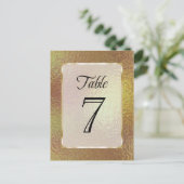Tischnummer Gold Imitate Fossil (Stehend Vorderseite)