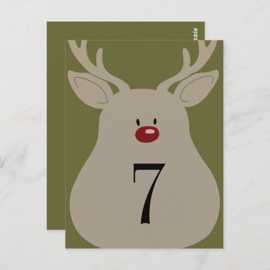 Tischnummer Goofy Rentier (Vorne/Hinten)