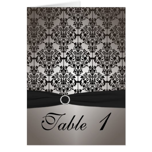 Tischnummer Grau und Schwarz Damaskus (Vorne)