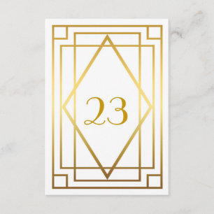 Tischnummer, Great Gatsby, elegant, chic, weißes G Einladung