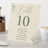 Tischnummer Green Folies Beige Paper Business Ca Sockelschild (In Situ)