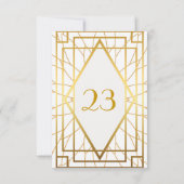 Tischnummer, Großer Gatsby, elegant, elegant, schi Einladung (Rückseite)