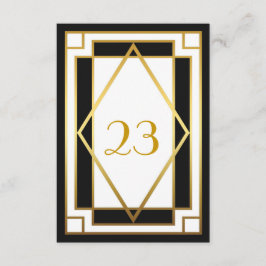 Tischnummer, Großer Gatsby, elegant, schick, schwa Einladung