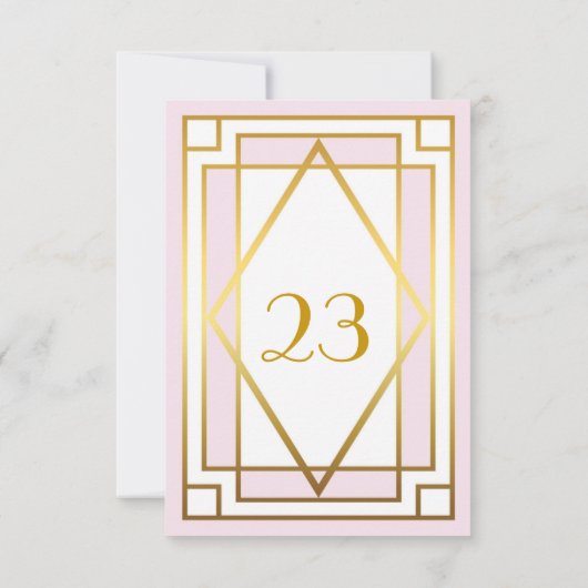 Tischnummer, Großer Gatsby, elegant, schick, weiß Einladung (Rückseite)