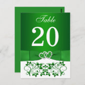 Tischnummer Grün, Weiß (Vorne/Hinten)