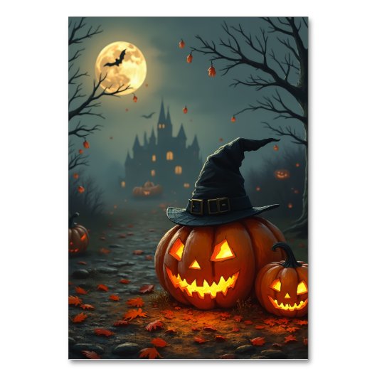 Tischnummer Halloween Card (Rückseite)