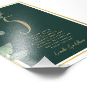 TISCHNUMMER HAUSHALT Grünpflanzen Eukalyptus Fotodruck (Ecke)