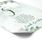 TISCHNUMMER HAUSHALT Grünpflanzen Eukalyptus Fotodruck (Ecke)