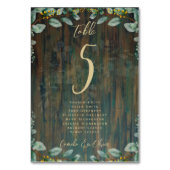 TISCHNUMMER HAUSHALT Sitzplatz RUSTIK Grünes Foto (Vorderseite)