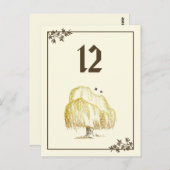 Tischnummer Herbst-Willow-Baum (Vorne/Hinten)