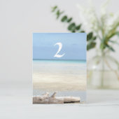 Tischnummer Hochzeit am Strand (Stehend Vorderseite)