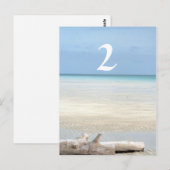 Tischnummer Hochzeit am Strand (Vorne/Hinten)