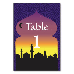 Tischnummer-Hochzeit in Arabien Tischnummer