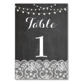 Tischnummer Hochzeit rustikale Chalkboard Lights L (Rückseite)
