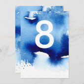 TISCHNUMMER Hochzeit stilvoll marineblau (Vorne/Hinten)