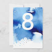 TISCHNUMMER Hochzeit stilvoll marineblau (Rückseite)