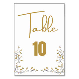 Tischnummer-Hochzeitkarte Tischnummer