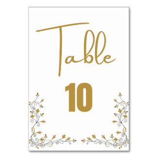 Tischnummer-Hochzeitkarte Tischnummer
