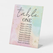 Tischnummer Hochzeitsskartentabelle Hinzufügen von Sockelschild (Vorderseite)