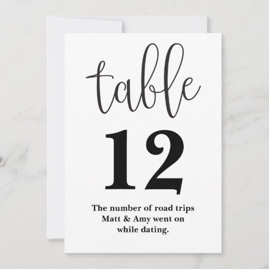 Tischnummer Hochzeitssymbol (Vorderseite)