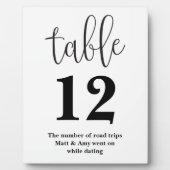 Tischnummer Hochzeitssymbol Fotoplatte (Vorderseite)