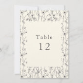 Tischnummer hübscher wild lebender Blume (Vorderseite)